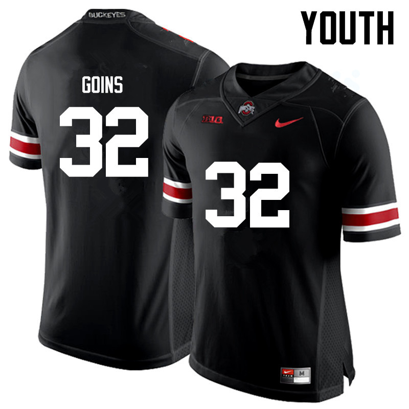 Youth Ohio State Buckeyes #32 Elijaah Goins College Football Jerseys Game-Black